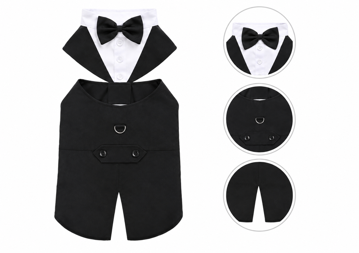 Haustier Hundekleidung Mode Party Show Formeller Anzug Krawatte Fliege Hemd Hochzeit Smoking Halloween Kleid für kleine große Hunde Kleidung Zubehör