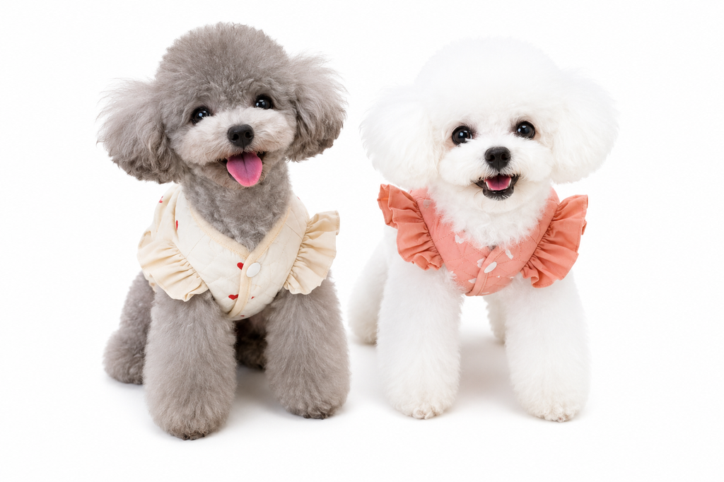 Hundekleidung Haustierkleidung Kleiner Hund Katze Warmer Mantel Herbst Winter Wasserdicht Bequem 24 Love Rüschenärmel Baumwollweste Outfit