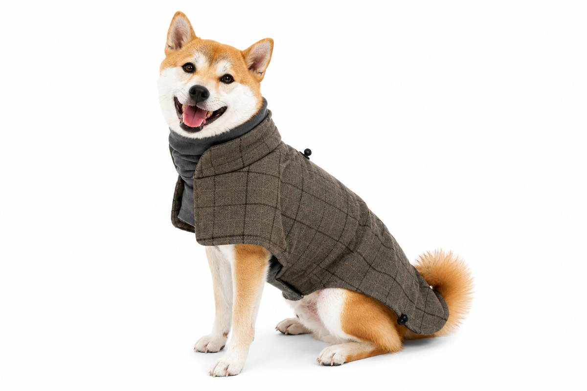 Pet Autumn and Winter Clothes Dog Cotton Clothes English Gentleman Windbreaker Coldproof Warm Dog Coat