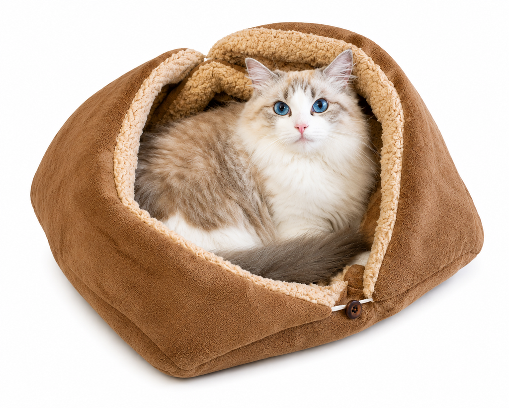 Katzenbetten für den Winter Warme Accessoires Katzenhäuser Hundebett Korb Matte Sachen Kissen Haus Welpenartikel Haustierbedarf