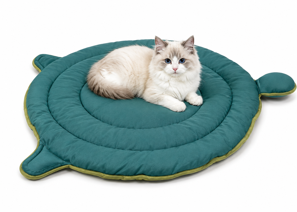 Cat Bed Mat for Sleeping, Big Face Cat Style Cat Bed Pad for All Seasons, Soft Breathable Washable Pet Cushion for Cats Dogs