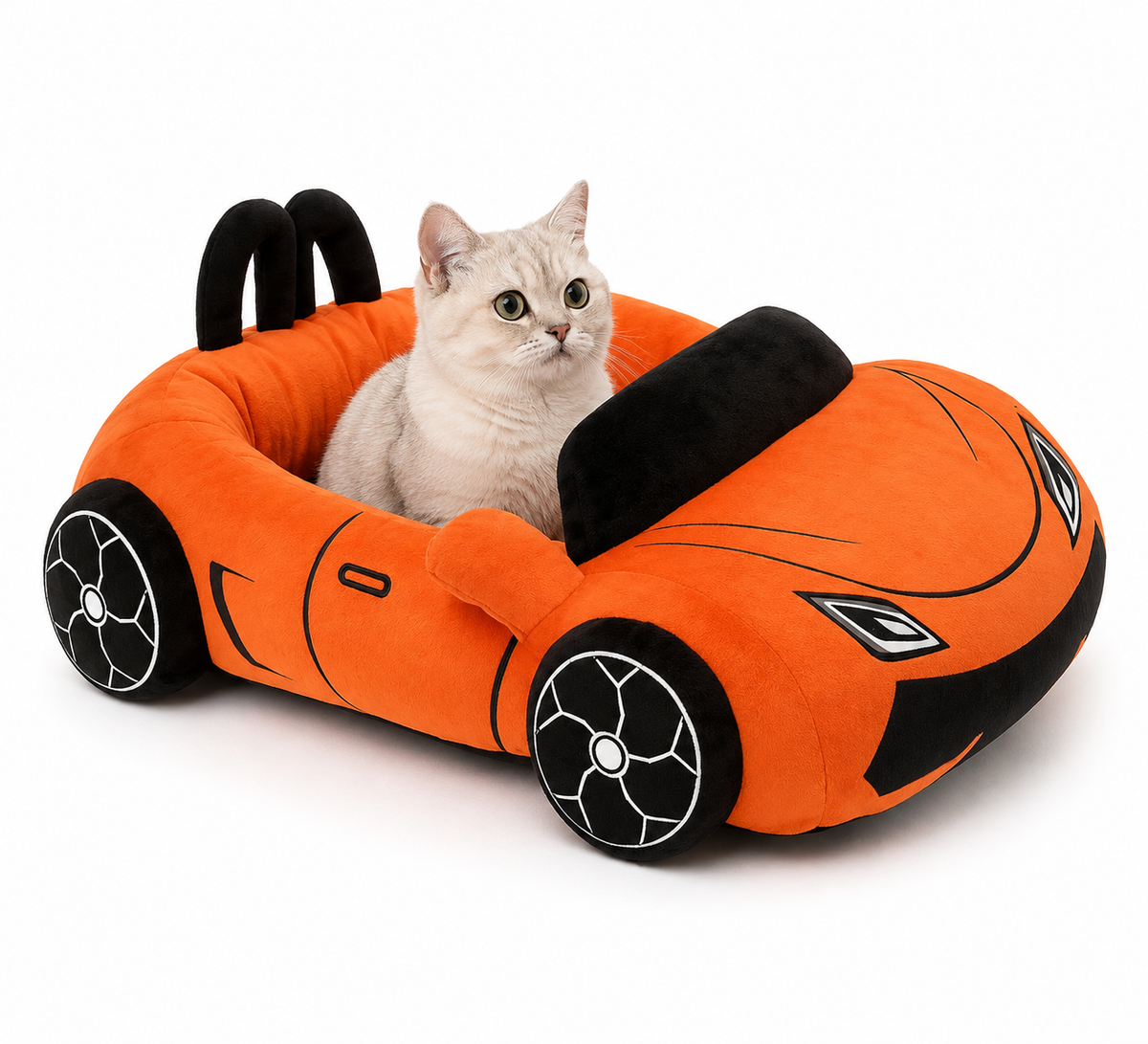 Supercar Cat Beds Kitten Bed Soft and Cozy Small Dog Beds with Pillow Washable Pet Mat for Puppy Kitty Funny Cats Toys Supplies