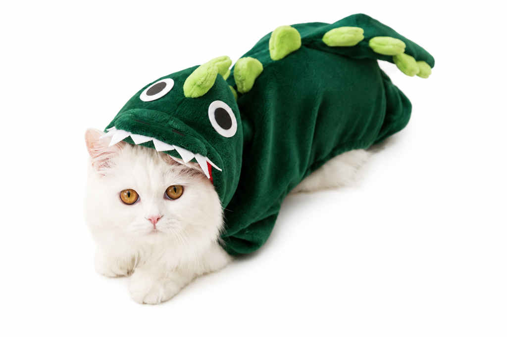 Katzen-Baumwollmantel Haustier-Dinosaurier-Kostüm Bequeme Cartoon-Haustier-Overalls Warme Hunde-Vierbeiner-Kleidung für Katzen und Hunde