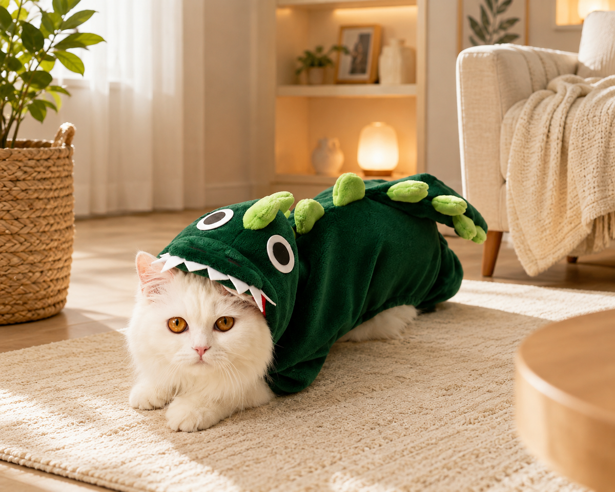 Cat Cotton Coat Pet Dinosaur Costume Comfortable Cartoon Pet Jumpsuits Warm Dog Four Legged Clothes for Cats and Dogs