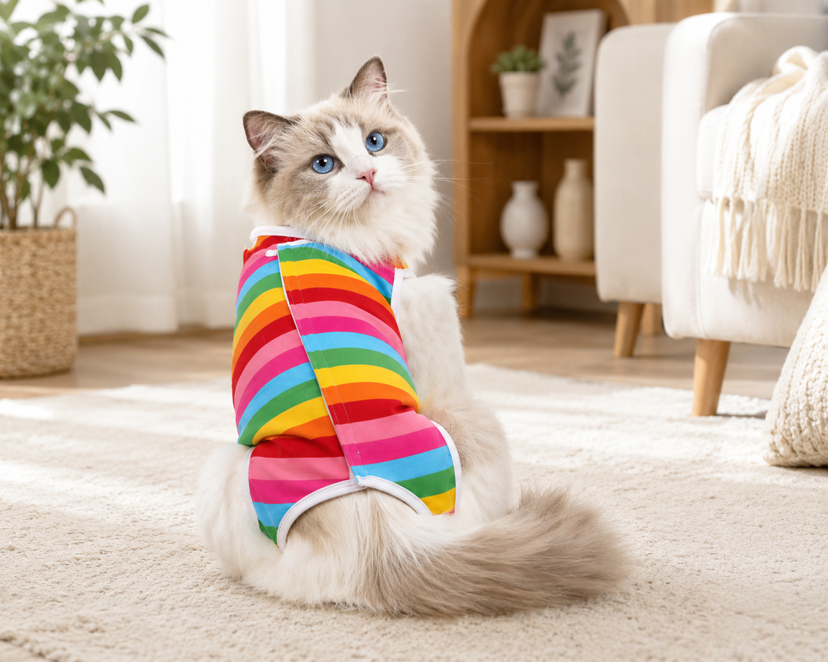 Cat Sterilization Suit Anti-licking Surgery After Recovery Pet Care Breathable Clothes Spring Summer Cat Clothing New