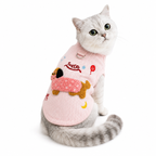 Atmungsaktive Weste für kleine Hunde, Kleidung, weich, Winter, warm, niedlich, Katzenkleidung, für kleine Katzen, Weste, Unterhemd, Hundekleidung mit Haken