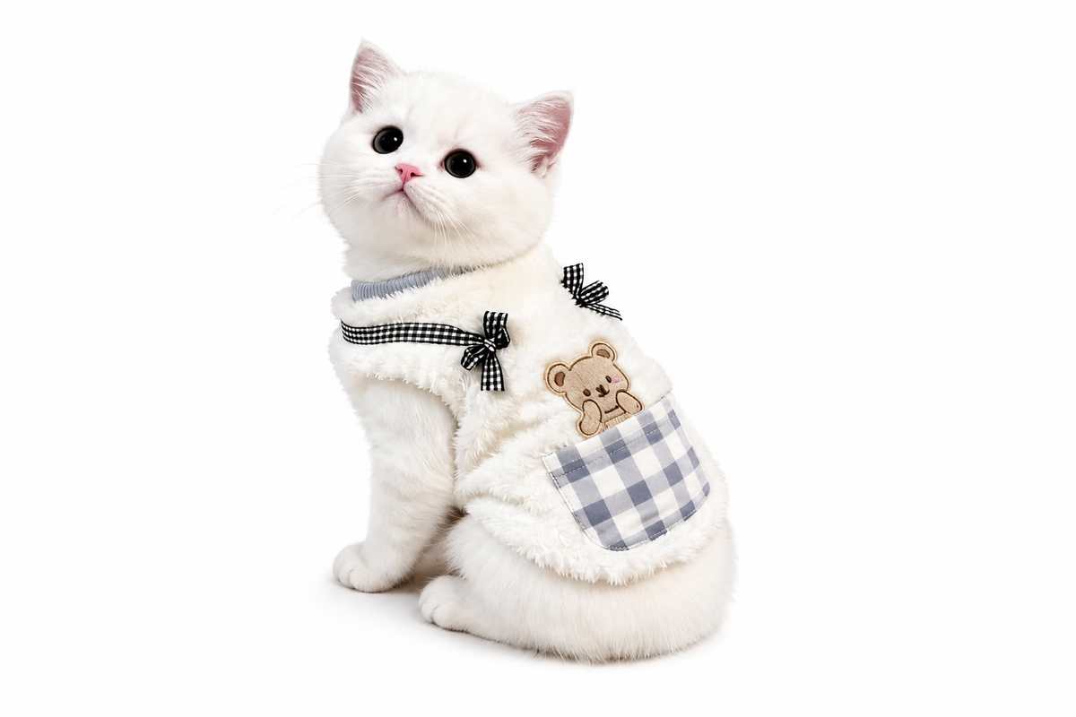 Cute Cat Dog Clothes Winter Plush Vest Soft Fleece Kitten Jacket Warm Puppy Coat Small Dogs Cats Apparel