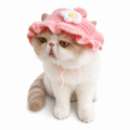 Autumn Winter Cat Hat Elastic Cute Refined Pet Hat Puppy Kittens Knitted Hat Party Photo Shoot Props Decoration Cat Accessories