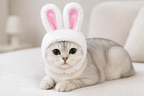 Cat Decorative Pet Products New Warm Cat Head Cover Rabbit Ear Plush Hat Lamb Accessories Pet Hat Cat Clothes  S9M7
