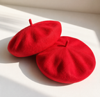 Pet Accessories Cute Cat Beret Hat Fashionable Breathable Cat Sunscreen Hat Red Black Comfortable Pet Headwear Outdoor Indoor