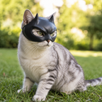 Katzen-Fledermaus-Maske, tierisches Rollenspiel-Kopfstück, figurbetontes Haustierkostümzubehör, skurrile und bezaubernde Katze