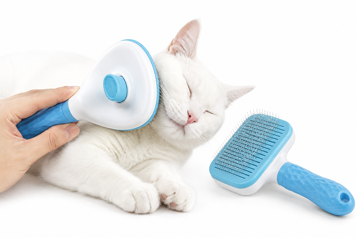 For Cat Accessories Dog Grooming Equipment Cats Products Non-slip Beauty Brush Pet Hair Removal Comb Things Supplies Home Garden