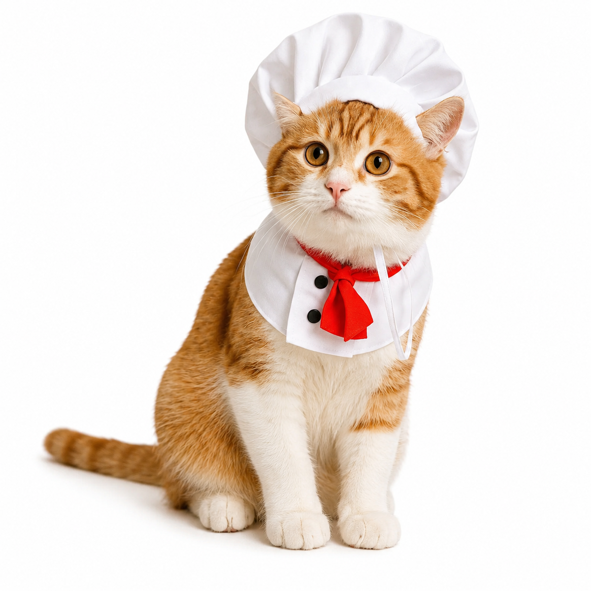 Pet Accessories Cute Pet Cooking King Hat Adjustable Stylish Chef Hat Set Comfortable Cat Cosplay Hat Pet Events