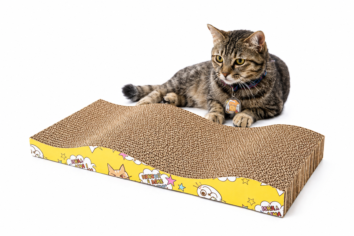 Pet Cat Scratching Corrugated Board Grinding Claw Plate+Catnip Paper Pad Climbing Frame Scraper Mat Cat Cardboard Cat Toys