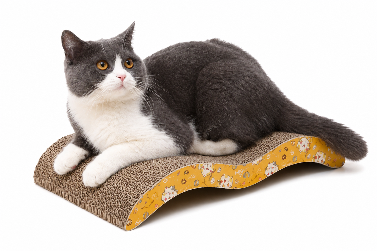 Pet Cat Scratching Corrugated Board Grinding Claw Plate+Catnip Paper Pad Climbing Frame Scraper Mat Cat Cardboard Cat Toys