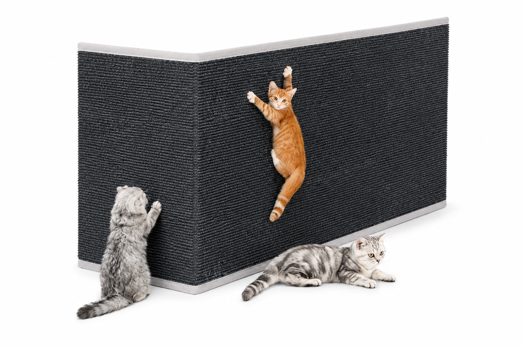 Katzenkratzmatte selbstklebend, interaktive Haustier-Katzenklettermatte, Wand-Ersatz-Kratzpolster, Möbelschutzaufkleber