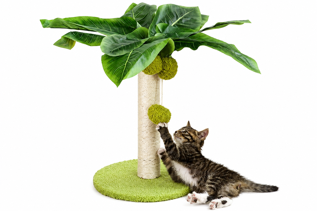 Cat Scratching Post with Dangling Balls For Kitten Cute Palm Tree Cat Scratching Posts Indoor Sisal Rope Cats Posts Pet Products