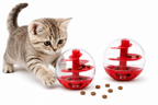 Cat Dispensing Toy, Pet Treat Dispenser, Interactive Feeding Toy for Cats, Amusing Ball for Pets, Without Battery
