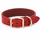 Adjustable Wide Dog Collar Soft Cowhide Leather Pet Collars Strap Comfortable No Pull Large Breeds Collars Italian Greyhounds