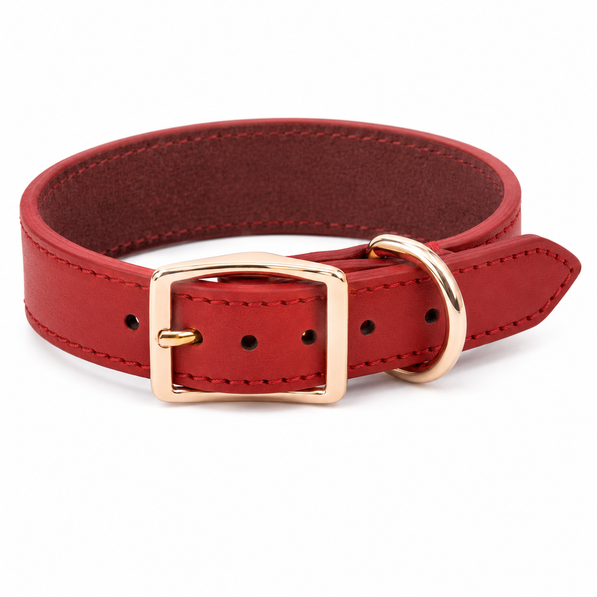 Adjustable Wide Dog Collar Soft Cowhide Leather Pet Collars Strap Comfortable No Pull Large Breeds Collars Italian Greyhounds