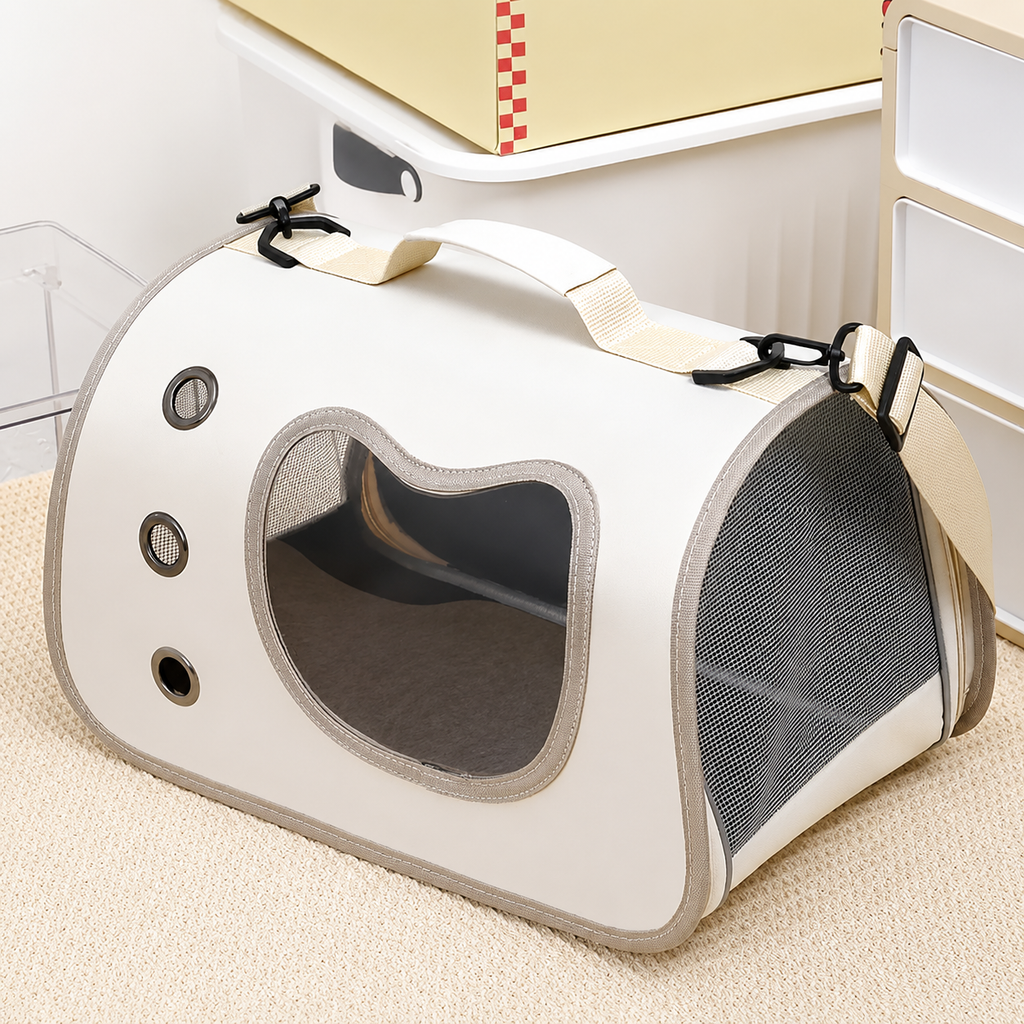 Portable Pet Carrier Bag for Small Dogs Cats Outdoor Foldable Cat Bag Breathable Cat Shoulder Bag Kitten Carrying Bag