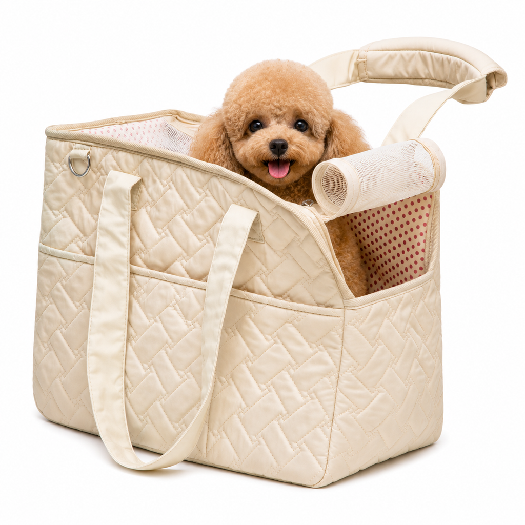 Tiertragetasche für Reisen tragbar, atmungsaktive Auto-Tiertasche für kleine Hunde und Katzen, Hand-Reise-Tiertasche für 6,5 kg