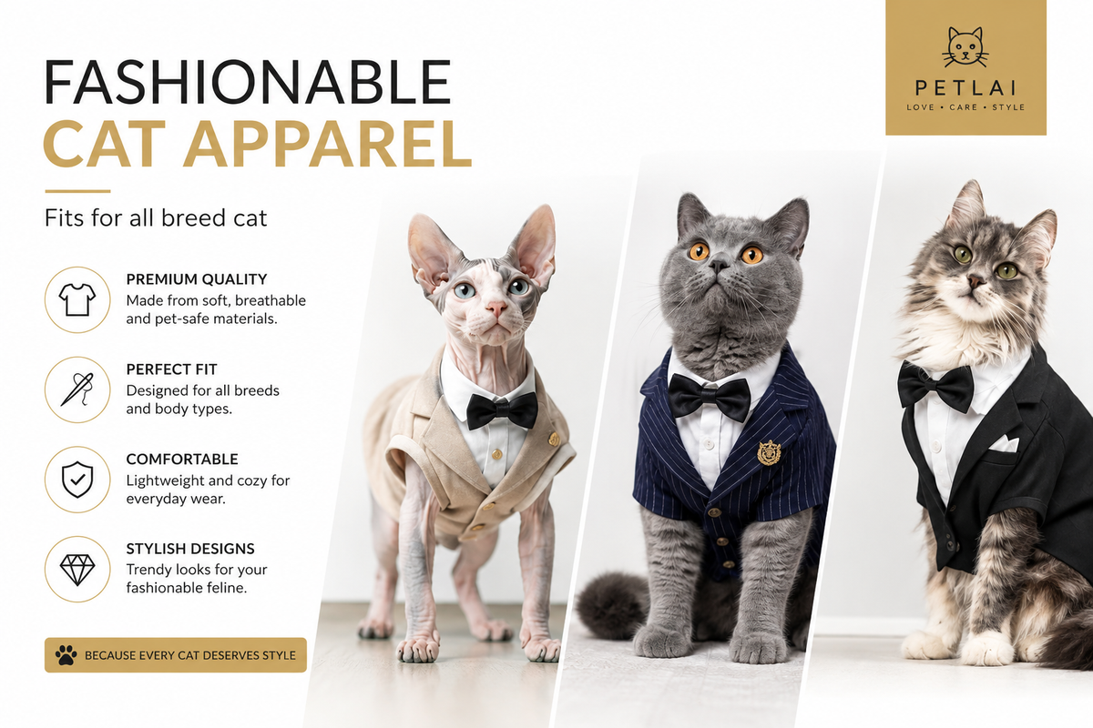 Cat Shirt Vest Clothing Cat Birthday Tailcoat Clothes Wedding Dress with Tie Formal Attire Wedding Birthday Cat Vest Bowknot Tie