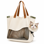 Atmungsaktive Haustiertragetasche Handtasche Schultertasche Kleine Mittelgroße Hunde Katzen Oxford-Canvas Tragbares Outdoor-Reise-Pack Haustierbedarf