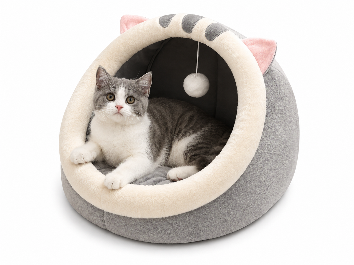 Deep Sleep Cat Bed Cartoon Pet Bed Foldable Removable Washable Pet Sleeping Bed for Small Dog Mat Bag Cave Cats Bed