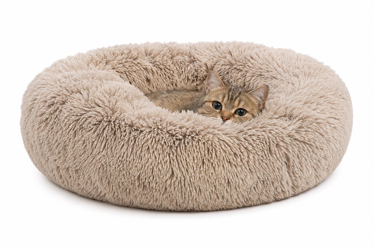 40-90cm 6 Sizes Round Pet Bed for Large Dog Bed Super Soft Cat Bed Plush Dog House for Medium Dog House Winter Warm Sleeping
