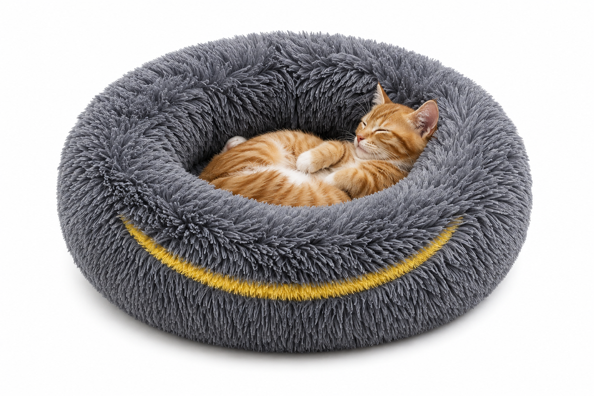 40-90cm 6 Sizes Round Pet Bed for Large Dog Bed Super Soft Cat Bed Plush Dog House for Medium Dog House Winter Warm Sleeping