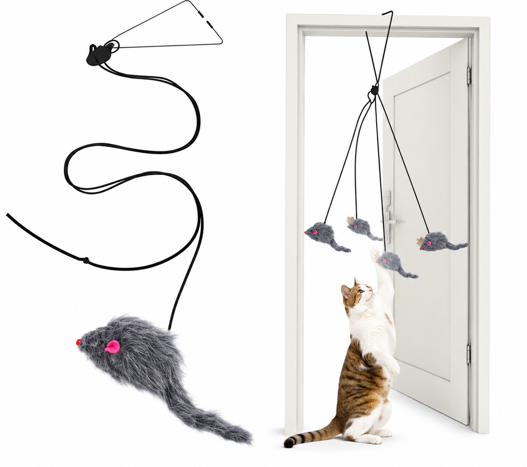 Katzenspielzeug zum Aufhängen an der Tür zum Stressabbau, für das Wohnzimmer, hängendes Kätzchen