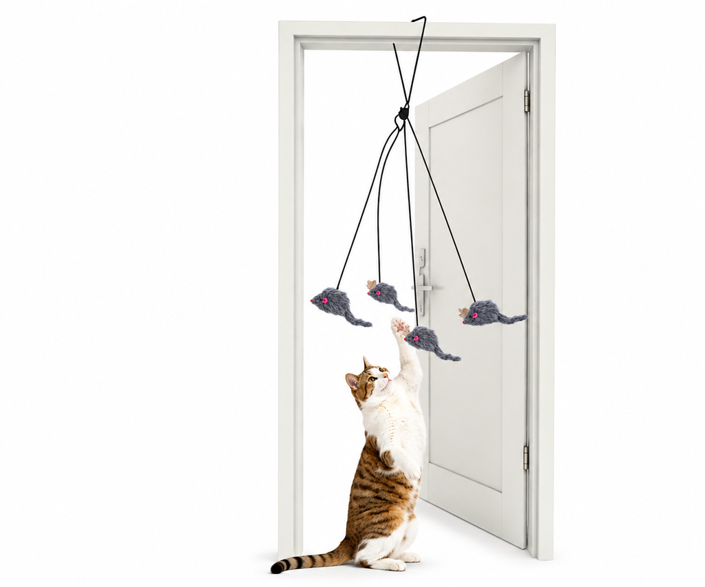 Katzenspielzeug zum Aufhängen an der Tür zum Stressabbau, für das Wohnzimmer, hängendes Kätzchen