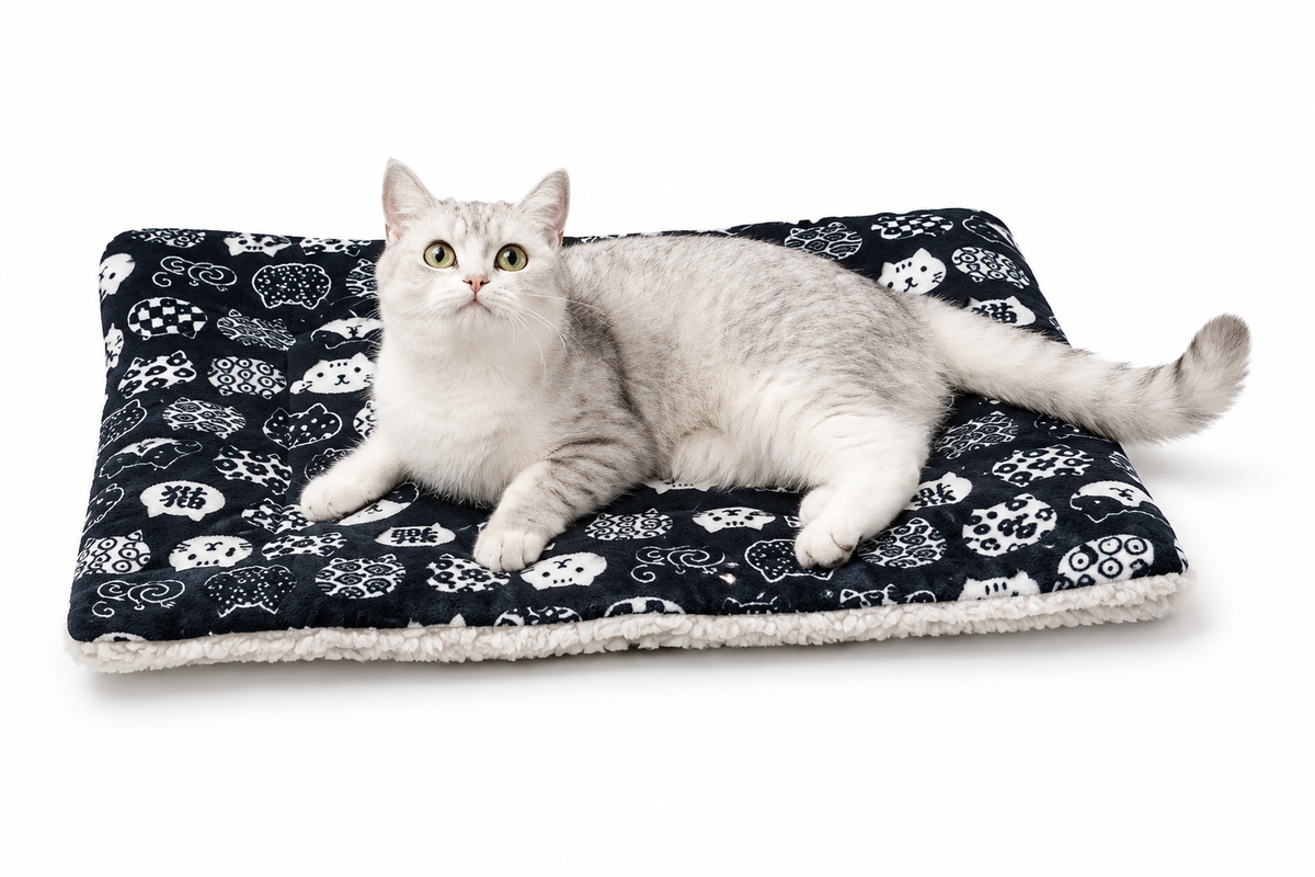 Thicken Cat Mat Breathable Flannel Cat Sleeping Mat Soft Dog Cushion for Small Dog Winter Warm Cat Blanket