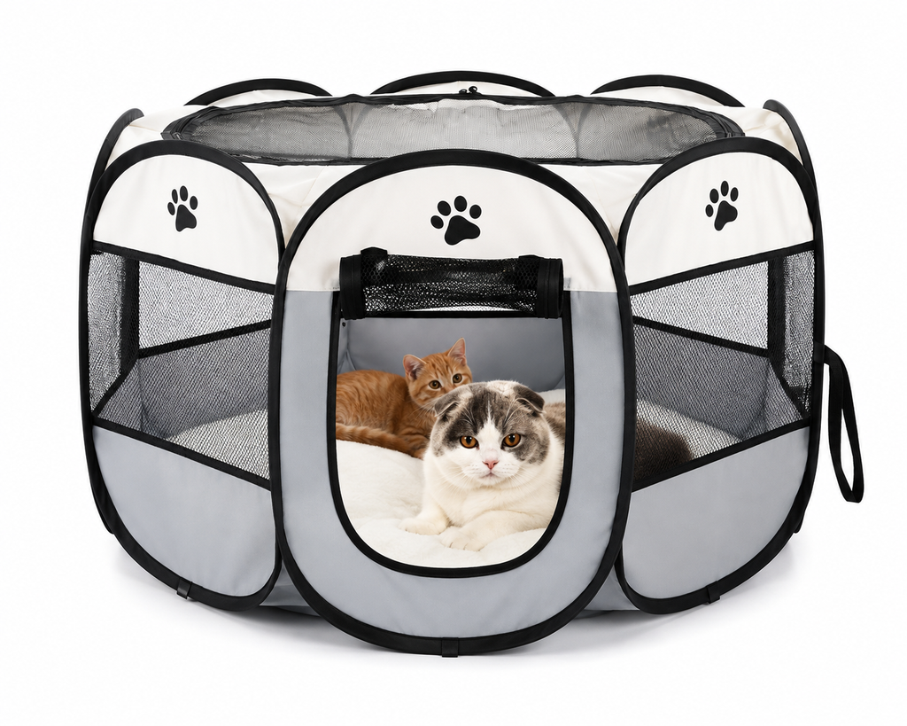 Portable Foldable Pet Tent Kennel Octagonal Fence Puppy Shelter Easy To Use Outdoor Easy Operation Large Dog Cages Cat Fences