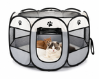 Portable Foldable Pet Tent Kennel Octagonal Fence Puppy Shelter Easy To Use Outdoor Easy Operation Large Dog Cages Cat Fences