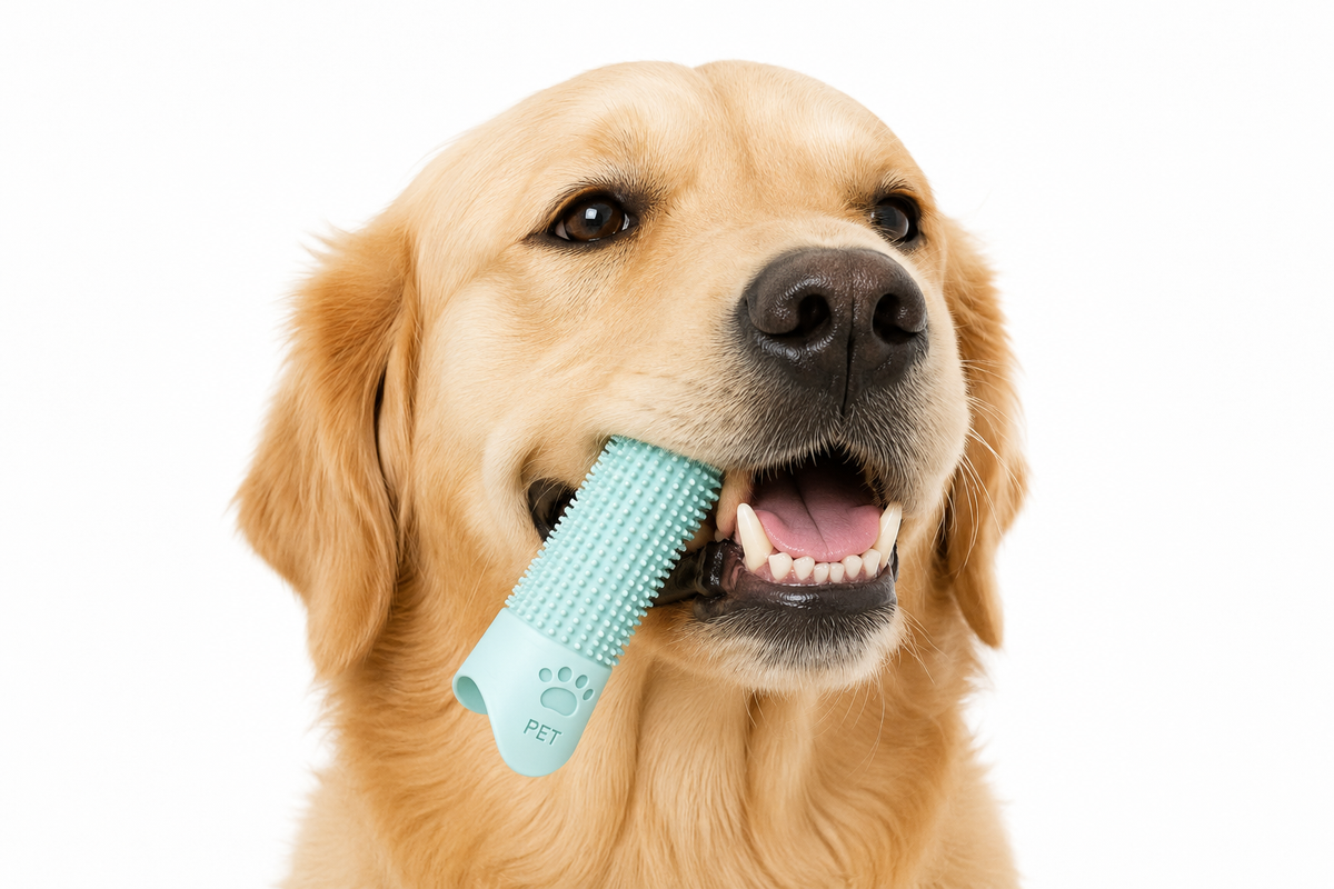 Soft Silicone Dog Toothbrush 360° Finger Toothbrush for Dogs Cats Durable Pet Finger Brush Tooth Cleaning Tool for All Breeds