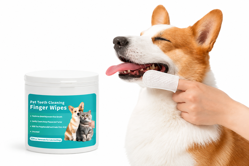 Pet Cleaning Products Disposable Finger Toothbrush Pet Teeth Cleaning Finger Covers Wet Wipes Dog and Cat Oral Cleaning