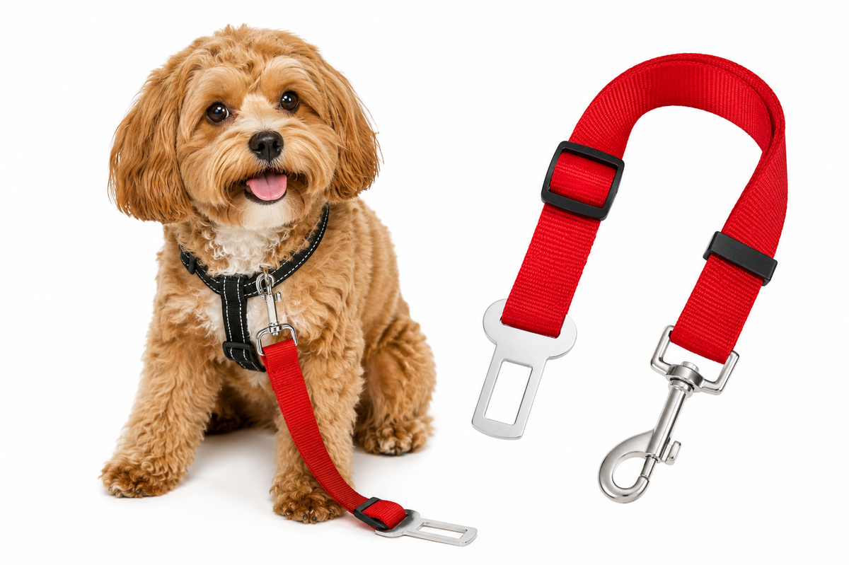 Metal Pet Seat Belt Clip Heavy Duty Rust Proof Scratch Resistant Strap Buckle Lock Used for Fixing Pet Leather Car Accessories