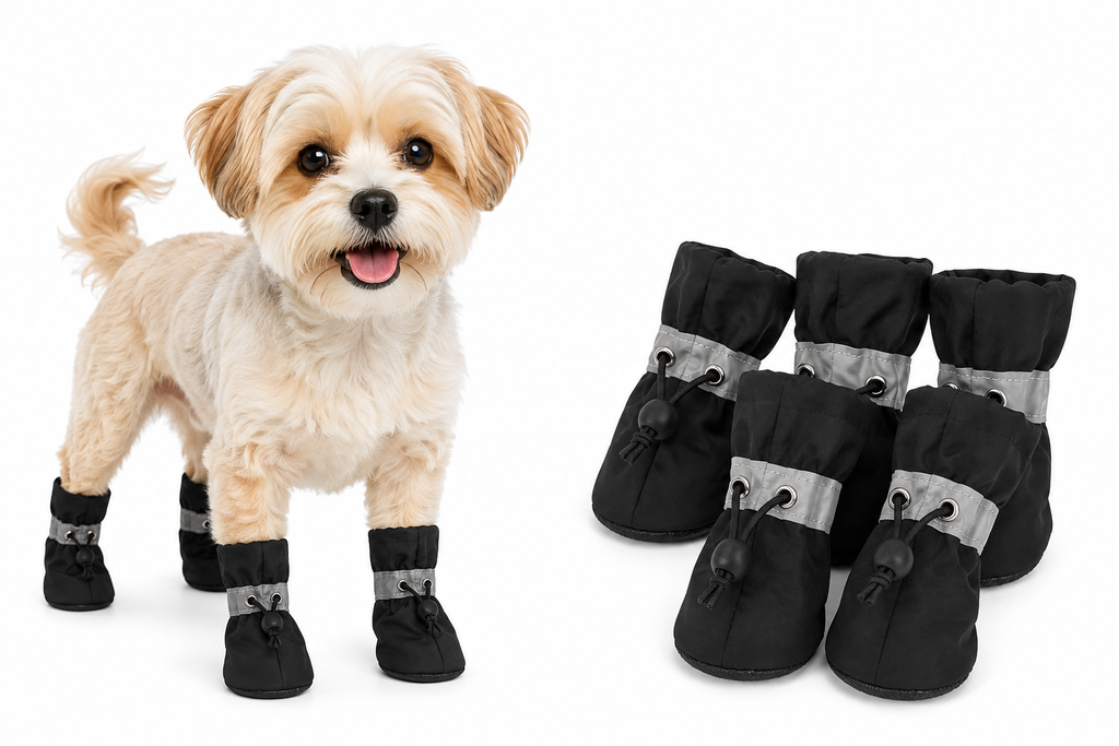 4 Stück Wasserabweisende Hundeschuhe Für Kleine Hunde - Schützen Sie die Pfoten Ihres Haustieres und halten Sie sie trocken, Regen-Stiefel für Hunde im Freien