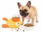 Dog 2-in-1 Interactive Toy Pet Automatic Food Treat Dispenser Cartoon Duck Design Slow Food Pet Snack Feeder for Dog Training