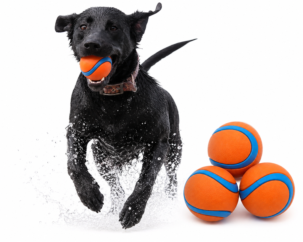 Strapazierfähiger Silikon-Hundekau-Ball – Interaktives Haustierspielzeug für mittelgroße Rassen, Zahnreinigung & Spielspaß, Hundespielzeug