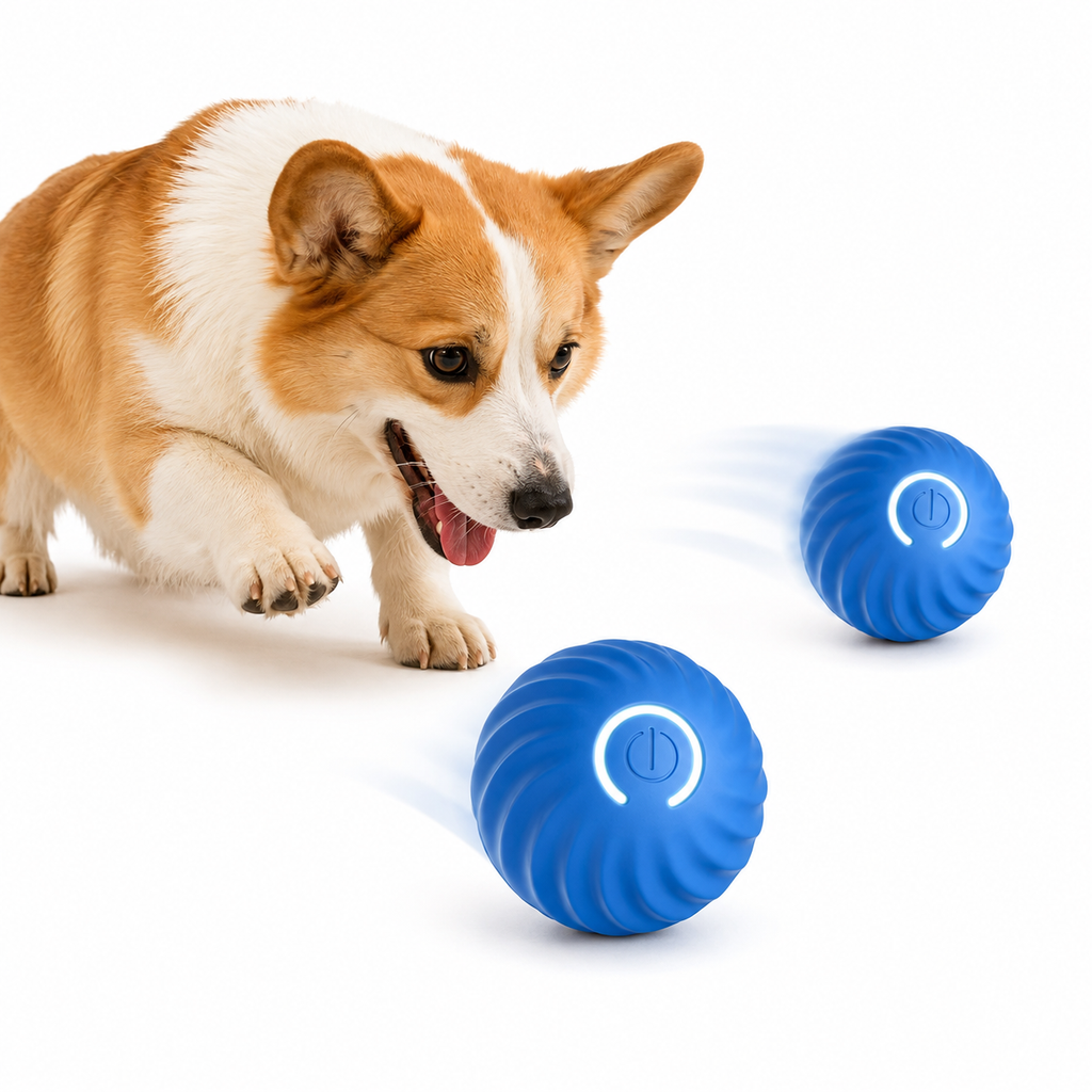 Intelligentes Hundespielzeug Ball Elektronisches interaktives Haustierspielzeug Beweglicher Ball USB Automatisch beweglich springend für Welpen Geburtstagsgeschenk Katzenprodukt