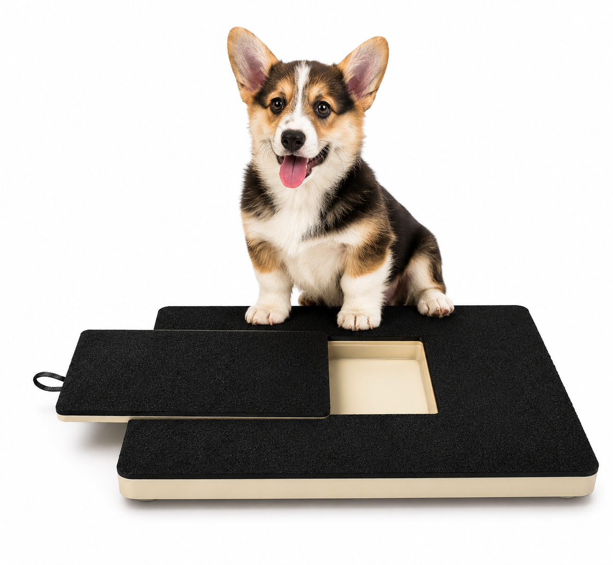 Dog Nail Scratch Board Nail Trim Pad Pull-Out Wooden Pet Scratching Board Toy Built-in Treat Box Dog Sandpaper Board Scratcher