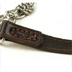 Halsband für Hunde aus echtem Leder, Rindsleder, Martingal-Hundehalsbänder für mittelgroße bis große Rassen, Pitbull, Mastiff, Boxer, Bully, 2,0/2,5 cm