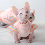 Winter Warme Katzenkleidung Weiche Katzen Baumwoll-Hoodies Sphynx-Haarlose Katzenkostüme Pullover Sphinx Kätzchen Kleid Jacke für Katzen