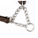 Halsband für Hunde aus echtem Leder, Rindsleder, Martingal-Hundehalsbänder für mittelgroße bis große Rassen, Pitbull, Mastiff, Boxer, Bully, 2,0/2,5 cm