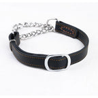 Halsband für Hunde aus echtem Leder, Rindsleder, Martingal-Hundehalsbänder für mittelgroße bis große Rassen, Pitbull, Mastiff, Boxer, Bully, 2,0/2,5 cm