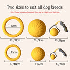 EVA Durable Dog Toys 4 Pack  Flying Disc + Ball + Tug Rope for Puppy&Adult Dogs  Chew-Proof Teeth Cleaning Set（2024 Best Seller）