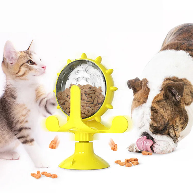 Futterspender für Katzen und Hunde, Interaktives Spielzeug für Katzen und Hunde, Automatischer Trainingsfutterspender, Katzenspielzeug